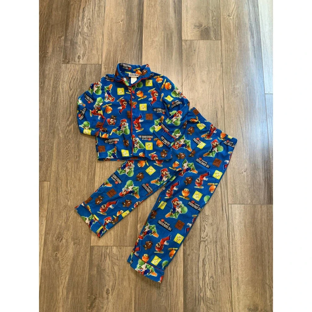 Super Mario Bros Wii Boys Pajama Set 6